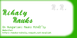 mihaly mauks business card